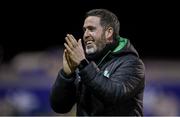 1 October 2022; Shamrock Rovers manager Stephen Bradley celebrates after his side's victory in the SSE Airtricity League Premier Division match between Sligo Rovers and Shamrock Rovers at The Showgrounds in Sligo. Photo by Seb Daly/Sportsfile
