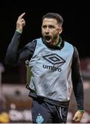 1 October 2022; Roberto Lopes of Shamrock Rovers celebrates after his side's victory in the SSE Airtricity League Premier Division match between Sligo Rovers and Shamrock Rovers at The Showgrounds in Sligo. Photo by Seb Daly/Sportsfile