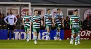 1 October 2022; Shamrock Rovers players during the SSE Airtricity League Premier Division match between Sligo Rovers and Shamrock Rovers at The Showgrounds in Sligo. Photo by Seb Daly/Sportsfile