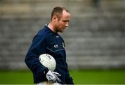 2 October 2022; Newly appointed Monaghan manager and Clontibret O'Neill's player Vinny Corry warms up before the Monaghan County Senior Club Football Championship Semi-Final match between Clontibret O'Neill's and Ballybay Pearse Shamrocks at St Tiernach's Park in Clones, Monaghan. Photo by Philip Fitzpatrick/Sportsfile