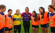 3 October 2022; Tipperary ladies footballer and Lidl ambassador, Aishling Moloney and former Tipperary captain, Samantha Lambert with students from Comeragh College, Carrick-On-Suir at the launch of Lidl’s #SeriousSupport Schools Programme. Photo by Harry Murphy/Sportsfile
