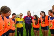 3 October 2022; Tipperary ladies footballer and Lidl ambassador, Aishling Moloney and former Tipperary captain, Samantha Lambert with students from Comeragh College, Carrick-On-Suir at the launch of Lidl’s #SeriousSupport Schools Programme. Photo by Harry Murphy/Sportsfile