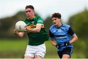 2 October 2022; Padraic Looram of Clonmel Commercials in action against Cillian Crowe of Moyle Rovers during the Tipperary County Senior Football Championship Semi-Final match between Moyle Rovers and Clonmel Commercials at Golden Kilfeacle GAA Club in Tipperary. Photo by Michael P Ryan/Sportsfile