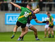 2 October 2022; Shane Cunningham of Kilmacud Crokes tussels with Davy Keogh of Thomas Davis during the Dublin County Senior Club Football Championship Semi-Final match between Thomas Davis and Kilmacud Crokes at Parnell Park in Dublin. Photo by Eóin Noonan/Sportsfile