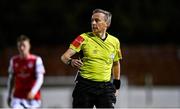 30 September 2022; Referee Derek Michael Tomney during the SSE Airtricity League Premier Division match between St Patrick's Athletic and Derry City at Richmond Park in Dublin. Photo by Eóin Noonan/Sportsfile