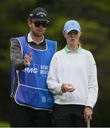 25 September 2022; Smilla Tarning Soenderby of Denmark and her caddie during round four of the KPMG Women's Irish Open Golf Championship at Dromoland Castle in Clare. Photo by Brendan Moran/Sportsfile