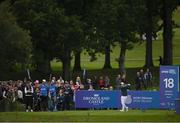 25 September 2022; Leona Maguire of Ireland watches her drive at the 18th tee box during round four of the KPMG Women's Irish Open Golf Championship at Dromoland Castle in Clare. Photo by Brendan Moran/Sportsfile