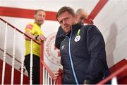 3 October 2022; Shelbourne manager Damien Duff before the SSE Airtricity League Premier Division match between Shelbourne and St Patrick's Athletic at Tolka Park in Dublin. Photo by Ben McShane/Sportsfile