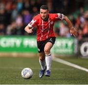 18 September 2022; Michael Duffy of Derry City during the Extra.ie FAI Cup Quarter-Final match between Derry City and Shamrock Rovers at The Ryan McBride Brandywell Stadium in Derry. Photo by Stephen McCarthy/Sportsfile