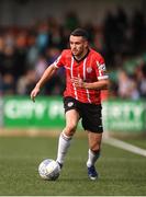 18 September 2022; Michael Duffy of Derry City during the Extra.ie FAI Cup Quarter-Final match between Derry City and Shamrock Rovers at The Ryan McBride Brandywell Stadium in Derry. Photo by Stephen McCarthy/Sportsfile