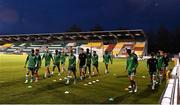 4 October 2022; Shamrock Rovers players before the UEFA Youth League First Round 2nd Leg match between Shamrock Rovers and AZ Alkmaar at Tallaght Stadium in Dublin. Photo by Ben McShane/Sportsfile