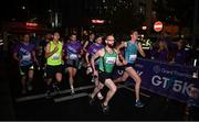 4 October 2022; Participants compete in the Grant Thornton Corporate 5K Challenge at Dublin Docklands in Dublin. Photo by Eóin Noonan/Sportsfile