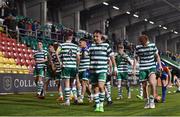4 October 2022; Shamrock Rovers players after the UEFA Youth League First Round 2nd Leg match between Shamrock Rovers and AZ Alkmaar at Tallaght Stadium in Dublin. Photo by Ben McShane/Sportsfile