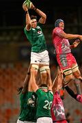 5 October 2022; Thomas Ahern of Emerging Ireland wins possession during the Toyota Challenge match between Airlink Pumas and Emerging Ireland at Toyota Stadium in Bloemfontein, South Africa. Photo by Johan Pretorius/Sportsfile