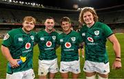 5 October 2022; Emerging Ireland players, from left, Callum Reid, Andrew Smith, Michael McDonald and Cian Prendergast after the Toyota Challenge match between Airlink Pumas and Emerging Ireland at Toyota Stadium in Bloemfontein, South Africa. Photo by Johan Pretorius/Sportsfile