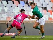 5 October 2022; Ethan McIlroy of Emerging Ireland is tackled by during the Toyota Challenge match between Airlink Pumas and Emerging Ireland at Toyota Stadium in Bloemfontein, South Africa. Photo by Johan Pretorius/Sportsfile