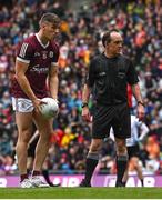 26 June 2022; Shane Walsh of Galway prepares to take the first penalty in the penalty shoot-out of the GAA Football All-Ireland Senior Championship Quarter-Final match between Armagh and Galway at Croke Park, Dublin. Photo by Piaras Ó Mídheach/Sportsfile