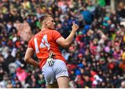 26 June 2022; Rian O'Neill of Armagh celebrates after scoring a penalty in the penalty shoot-out of the GAA Football All-Ireland Senior Championship Quarter-Final match between Armagh and Galway at Croke Park, Dublin. Photo by Piaras Ó Mídheach/Sportsfile