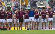 26 June 2022; Galway players during the penalty shoot-out of the GAA Football All-Ireland Senior Championship Quarter-Final match between Armagh and Galway at Croke Park, Dublin. Photo by Piaras Ó Mídheach/Sportsfile