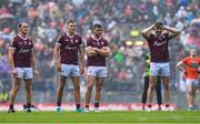 26 June 2022; Galway players, from left, Kieran Molloy, Robert Finnerty, Damien Comer and Shane Walsh during the penalty shoot-out of the GAA Football All-Ireland Senior Championship Quarter-Final match between Armagh and Galway at Croke Park, Dublin. Photo by Piaras Ó Mídheach/Sportsfile