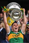 24 July 2022; Joe O'Connor of Kerry lifts the Sam Maguire Cup after his side's victory in the GAA Football All-Ireland Senior Championship Final match between Kerry and Galway at Croke Park in Dublin. Photo by Piaras Ó Mídheach/Sportsfile