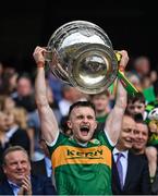 24 July 2022; Tom O'Sullivan of Kerry lifts the Sam Maguire Cup after his side's victory in the GAA Football All-Ireland Senior Championship Final match between Kerry and Galway at Croke Park in Dublin. Photo by Piaras Ó Mídheach/Sportsfile