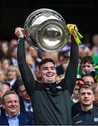 24 July 2022; Greg Horan of Kerry lifts the Sam Maguire Cup after his side's victory in the GAA Football All-Ireland Senior Championship Final match between Kerry and Galway at Croke Park in Dublin. Photo by Piaras Ó Mídheach/Sportsfile