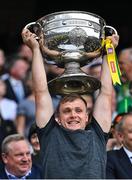 24 July 2022; Darragh Roche of Kerry lifts the Sam Maguire Cup after his side's victory in the GAA Football All-Ireland Senior Championship Final match between Kerry and Galway at Croke Park in Dublin. Photo by Piaras Ó Mídheach/Sportsfile