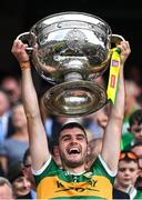 24 July 2022; Graham O'Sullivan of Kerry lifts the Sam Maguire Cup after his side's victory in the GAA Football All-Ireland Senior Championship Final match between Kerry and Galway at Croke Park in Dublin. Photo by Piaras Ó Mídheach/Sportsfile