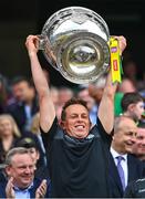 24 July 2022; Kerry coach Arthur Fitzgerald lifts the Sam Maguire Cup after his side's victory in the GAA Football All-Ireland Senior Championship Final match between Kerry and Galway at Croke Park in Dublin. Photo by Piaras Ó Mídheach/Sportsfile