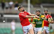 2 October 2022; Adrian Cleary of Shinrone in action against Thomas Spain of Kilcormac - Killoughey  during the Offaly County Senior Hurling Championship Final match between Kilcormac-Killoughey and Shinrone at O'Connor Park in Tullamore, Offaly. Photo by Sam Barnes/Sportsfile