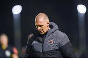 7 October 2022; Bohemians interim manager Trevor Croly at half-time during the SSE Airtricity League Premier Division match between Bohemians and Drogheda United at Dalymount Park in Dublin. Photo by Piaras Ó Mídheach/Sportsfile