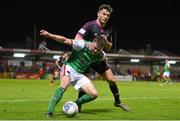 7 October 2022; Cian Murphy of Cork City in action against Paul Cleary of Wexford during the SSE Airtricity League First Division match between Cork City and Wexford at Turners Cross in Cork. Photo by Eóin Noonan/Sportsfile