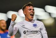 7 October 2022; Winning goalscorer Dayle Rooney of Drogheda United celebrates after the SSE Airtricity League Premier Division match between Bohemians and Drogheda United at Dalymount Park in Dublin. Photo by Piaras Ó Mídheach/Sportsfile