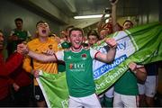 7 October 2022; Cork City players celebrate after they were confirmed as First Division champions following the drawn SSE Airtricity League First Division match between Cork City and Wexford at Turners Cross in Cork.