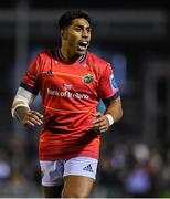 7 October 2022; Malakai Fekitoa of Munster during the United Rugby Championship match between Connacht and Munster at The Sportsground in Galway. Photo by Brendan Moran/Sportsfile