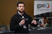 8 October 2022; GPA Chief Executive Officer Tom Parsons speaking during the GPA AGM and Player Reps Day, which saw over 100 players gathered in the Midlands Park Hotel, Portlaoise for the players annual general meeting and player engagement workshops. Photo by Sam Barnes/Sportsfile