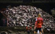 7 October 2022; Old seats in an area of Dalymount Park under construction during the SSE Airtricity League Premier Division match between Bohemians and Drogheda United at Dalymount Park in Dublin. Photo by Piaras Ó Mídheach/Sportsfile