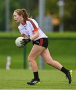 8 October 2022; Maria Kinsella of PwC, and Carlow, during the LGFA Interfirms Blitz 2022 at GAA National Games Development Centre in Abbotstown, Dublin. This year, six teams competed for the top prize, while 18 teams signed up to take part in a recreational blitz. Photo by Seb Daly/Sportsfile