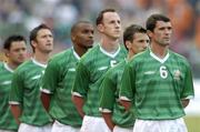 27 May 2004; Roy Keane, 6,  Republic of Ireland, stands for the national anthem. International Friendly, Republic of Ireland v Romania, Lansdowne Road, Dublin. Picture credit; David Maher / SPORTSFILE