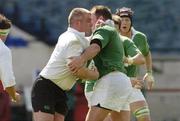 28 May 2004; Victor Costello, Ireland White, is tackled by Frank Sheehan, Ireland Green. Rugby Pre-Tour Practice Game, Ireland Green v Ireland White, Lansdowne Road, Dublin. Picture credit; Matt Browne / SPORTSFILE