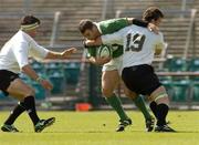 28 May 2004; Kevin Maggs, Ireland Green, in action against Aidan McCullen, 19, and Emmet Byrne, Ireland White. Rugby Pre-Tour Practice Game, Ireland Green v Ireland White, Lansdowne Road, Dublin. Picture credit; Matt Browne / SPORTSFILE