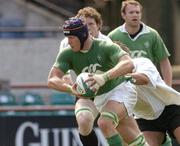 28 May 2004; Simon Easterby, Ireland Green, is tackled by Emmett Byrne, Ireland White. Rugby Pre-Tour Practice Game, Ireland Green v Ireland White, Lansdowne Road, Dublin. Picture credit; Matt Browne / SPORTSFILE