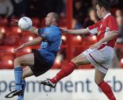 28 May 2004; Tony Grant, Bohemians, in action against David Crawley, Shelbourne. eircom league, Premier Division, Shelbourne v Bohemians, Tolka Park, Dublin. Picture credit; David Maher / SPORTSFILE