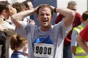 29 May 2004; Leo Murphy, Rathfarnham, Dublin, after finishing the 10k Calcutta Run, a race in aid of GOAL and the Arrupe Society for homeless children in Calcutta and Dublin. Law Society of Ireland, Blackhall Place, Dublin. Picture credit; Ray McManus / SPORTSFILE