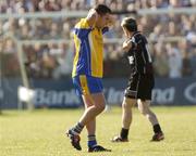 29 May 2004; Roscommon's Frankie Dolan walks off the field after being shown the red card. Bank of Ireland Connacht Senior Football Championship Replay, Sligo v Roscommon, Markievicz Park, Sligo. Picture credit; Damien Eagers / SPORTSFILE