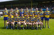 23 May 2004; The Clare Senior Football team. Bank of Ireland Munster Senior Football Championship, Clare v Kerry, Cusack Park, Ennis, Co. Clare. Picture credit; Brendan Moran / SPORTSFILE