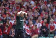 30 May 2004; Pad Joe Whelehan, the Limerick manager, near the end of the first half. Guinness Munster Senior Hurling Championship Semi-Final, Limerick v Cork, Gaelic Grounds, Limerick. Picture credit; Ray McManus / SPORTSFILE