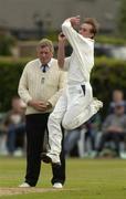 30 May 2004; Ireland bowler Paul Mooney in action during the C&G Trophy 3rd Round, Ireland v Northamptonshire CCC, Clontarf Cricket Club, Clontarf, Dublin. Picture credit; Pat Murphy / SPORTSFILE