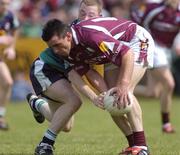 30 May 2004; Padraig Joyce, Galway, in action against Aidan McLarnon, London. Bank of Ireland Connacht Senior Football Championship, London v Galway, Emerald Gaelic Grounds, Ruislip, London. Picture credit; Brian Lawless / SPORTSFILE